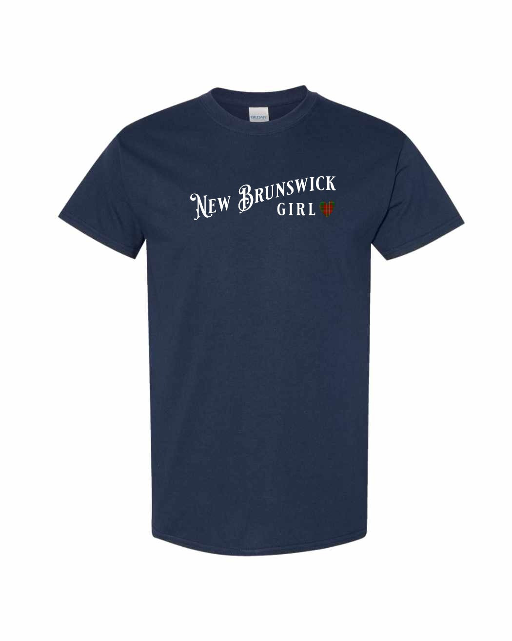 New Brunswick Girl Tartan heart Full Men's Tee