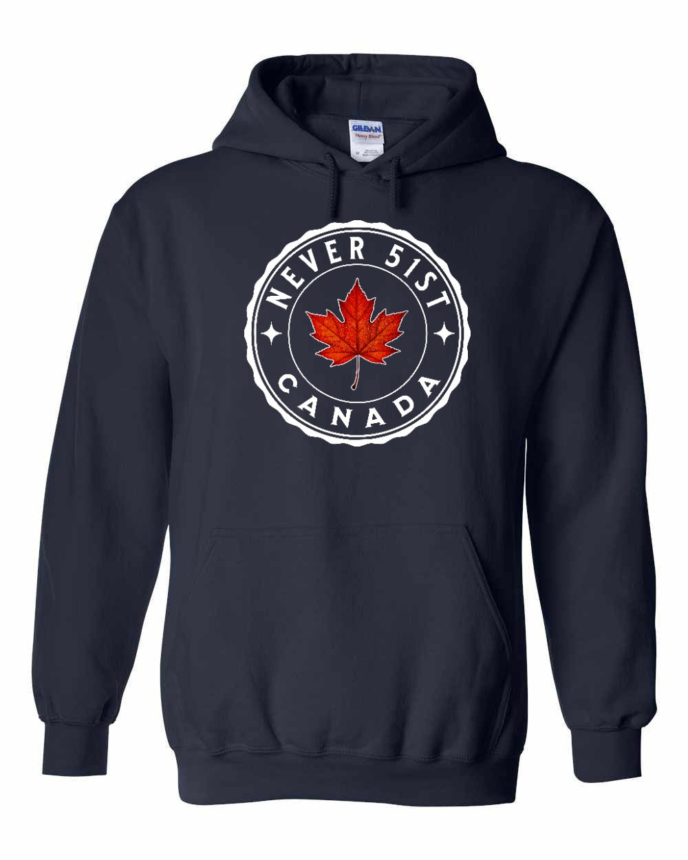 Never 51st Leaf Pullover Hoodie - Gildan Canada (sewn Internationally) - Unisex