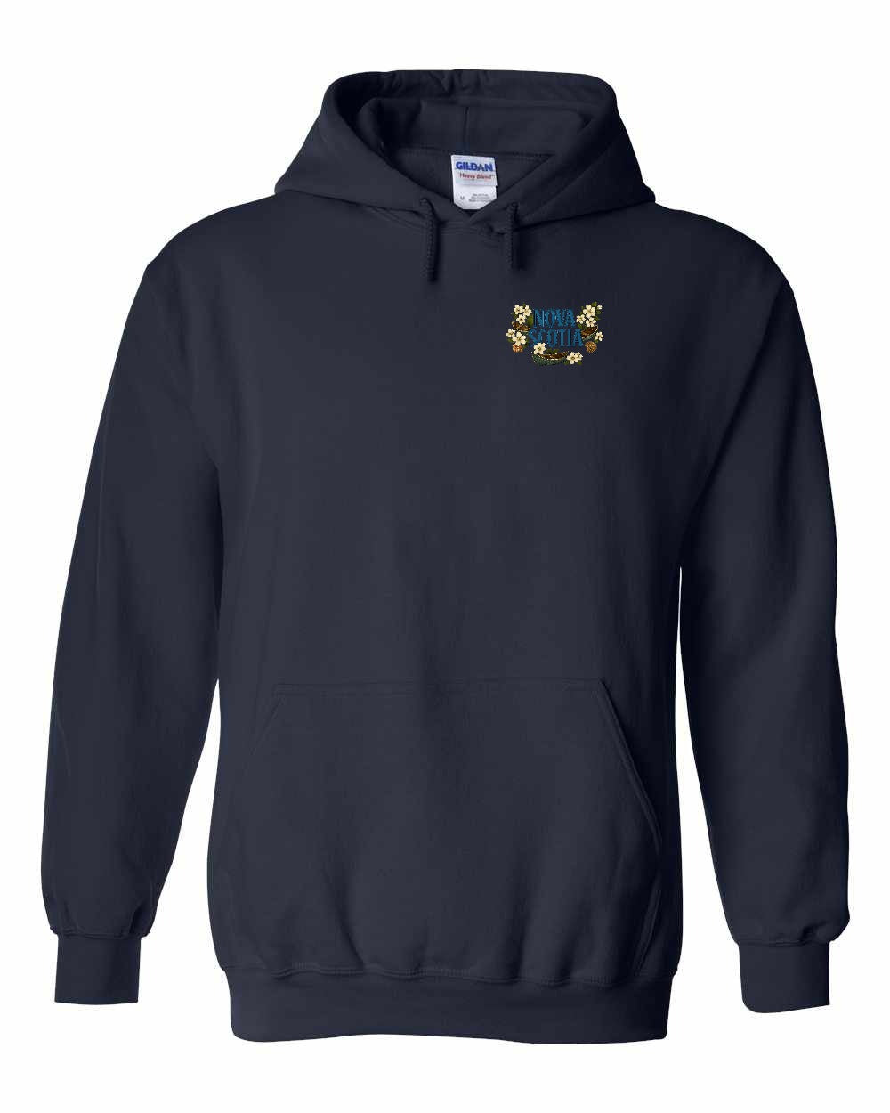NS Flowers Left Chest Pullover Hoodie - Unisex
