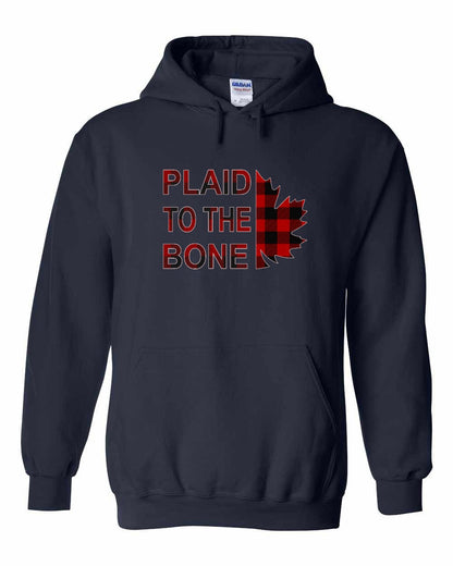 Plaid to the Bone Stacked Leaf Full Pullover