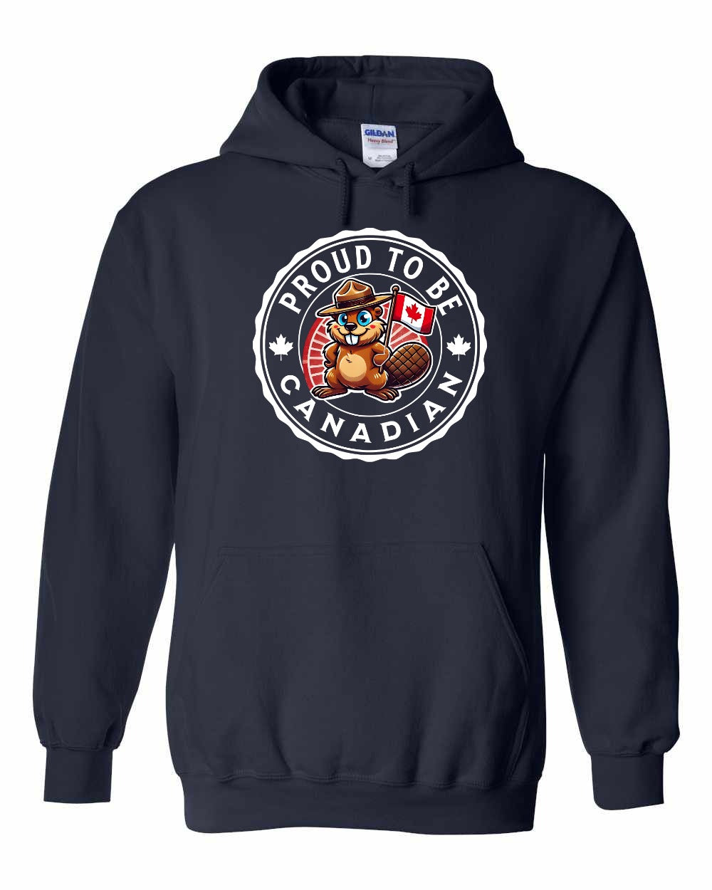 Proud to be Canadian Beaver Pullover Hoodie - Gildan Canada (sewn Internationally) - Unisex