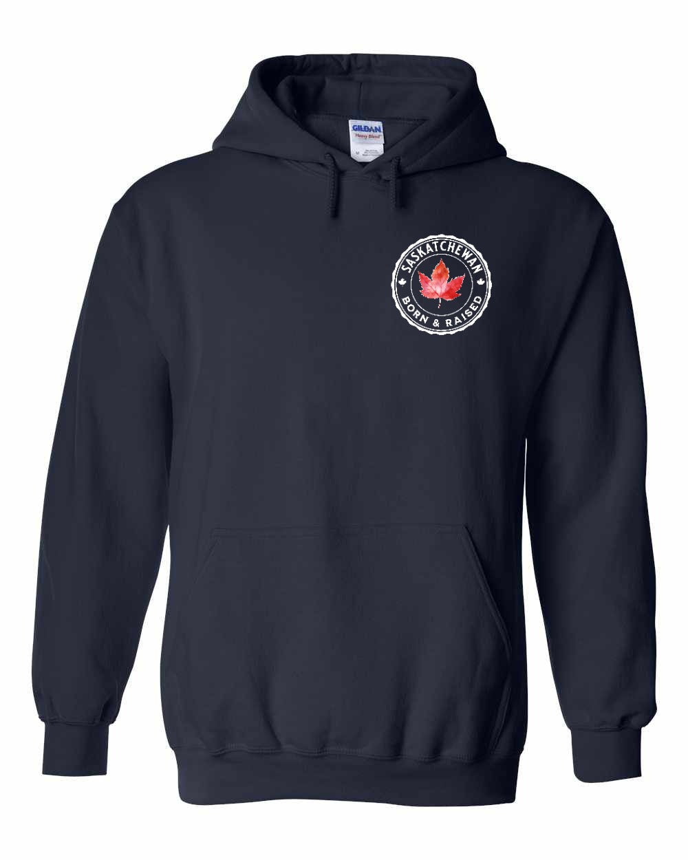 Born and Raised Saskatchewan Left Chest Pullover Hoodie - Gildan Canada (sewn Internationally) - Unisex