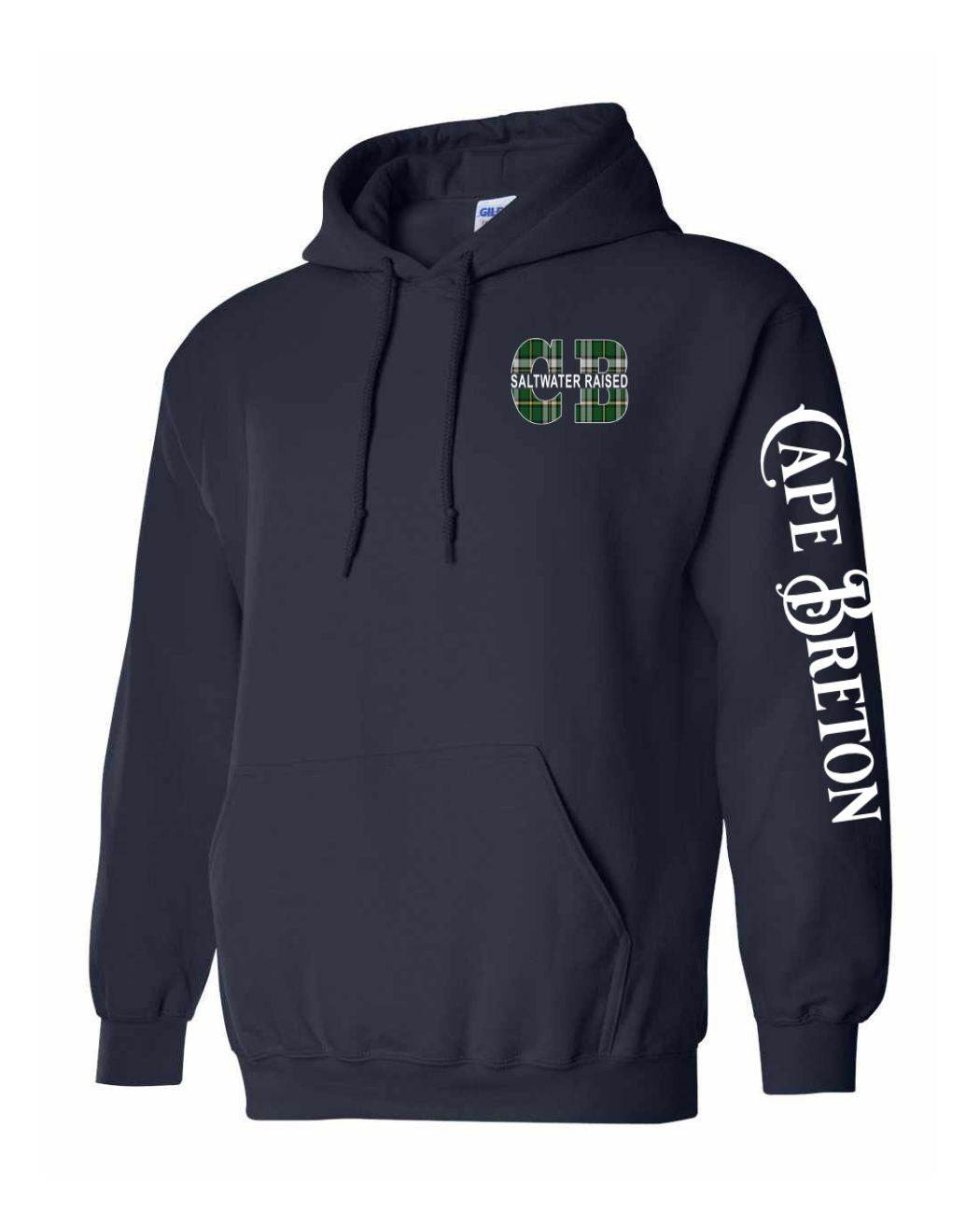 Cape Breton Saltwater Raised Left chest and Sleeve Pullover Hoodie
