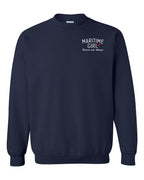 Maritime Girl Forever and Always Left Chest Crewneck Sweatshirt - Unisex