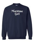 Maritime Girl Heart Dot Crewneck Sweatshirt - Unisex