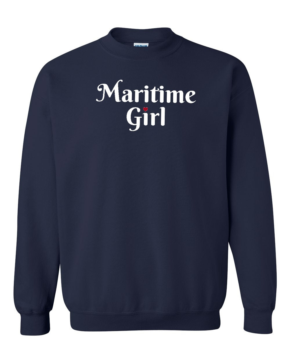 Maritime Girl Heart Dot Crewneck Sweatshirt - Unisex