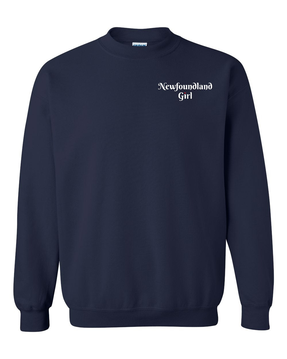 NFLD Girl Heart Dot Left Chest & Back Crewneck Sweatshirt - Unisex