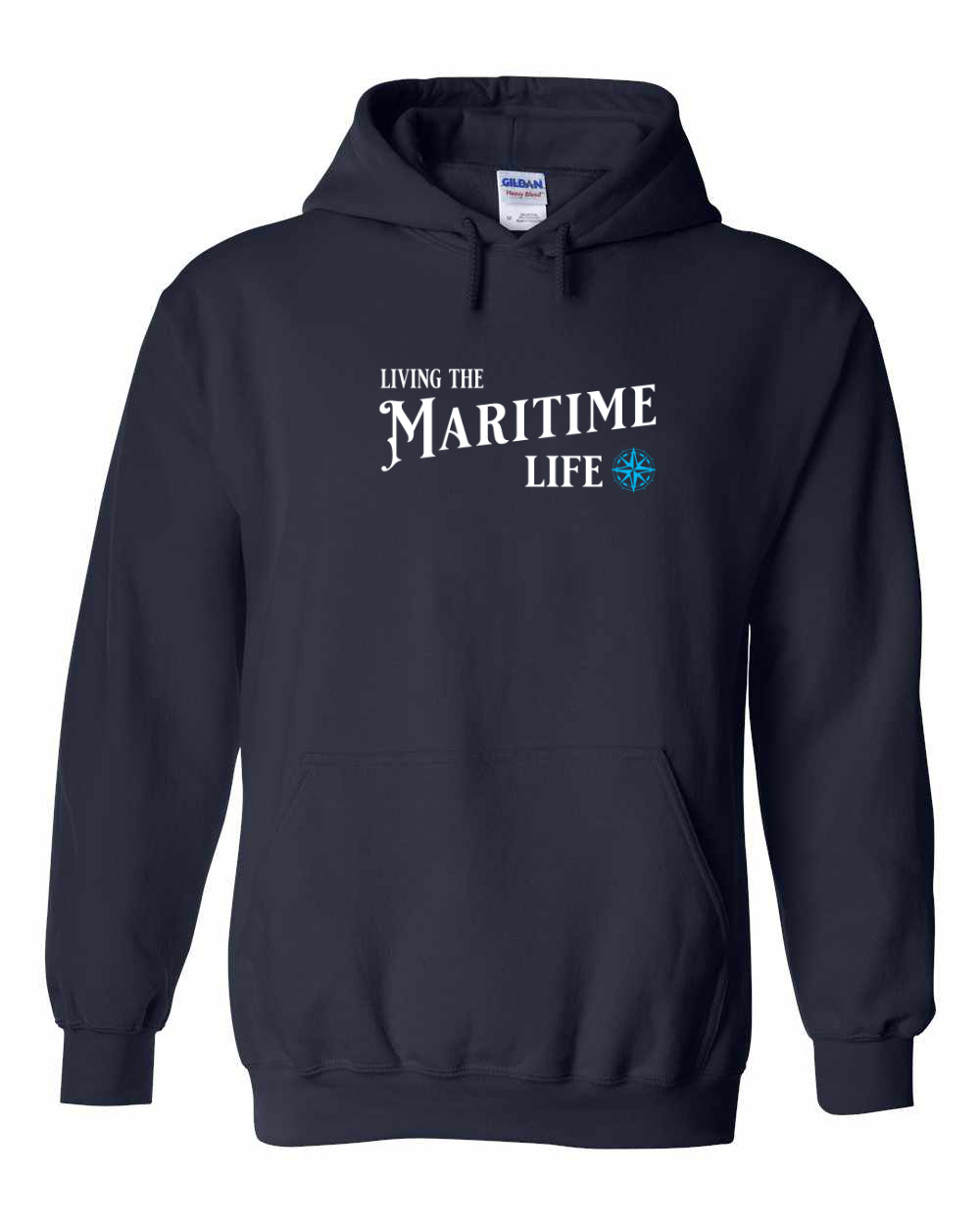 Living the maritime Life blue Pullover Hoodie - Unisex