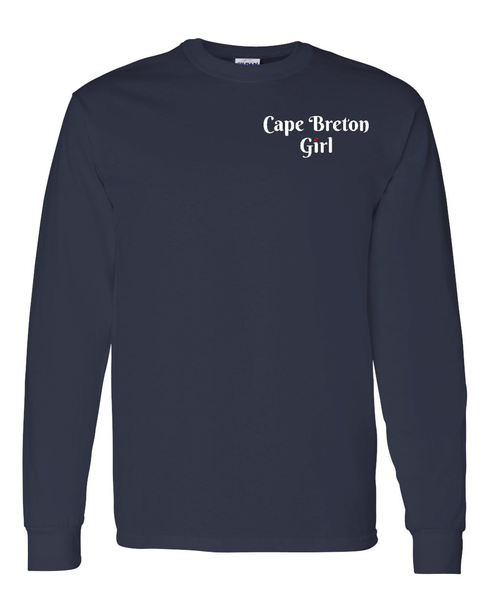 CB Girl Heart Dot Left Chest & Back Long Sleeve Tee - Unisex