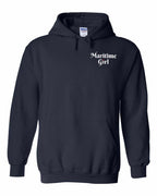 Maritime Girl Heart Dot Left Chest Pullover Hoodie - Unisex