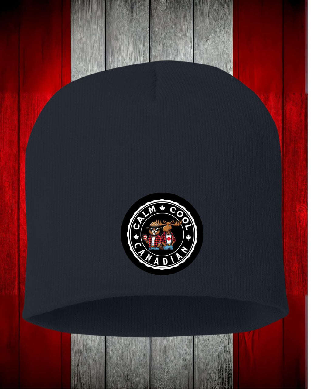 Calm Cool Canadian Moose & Beaver Toque