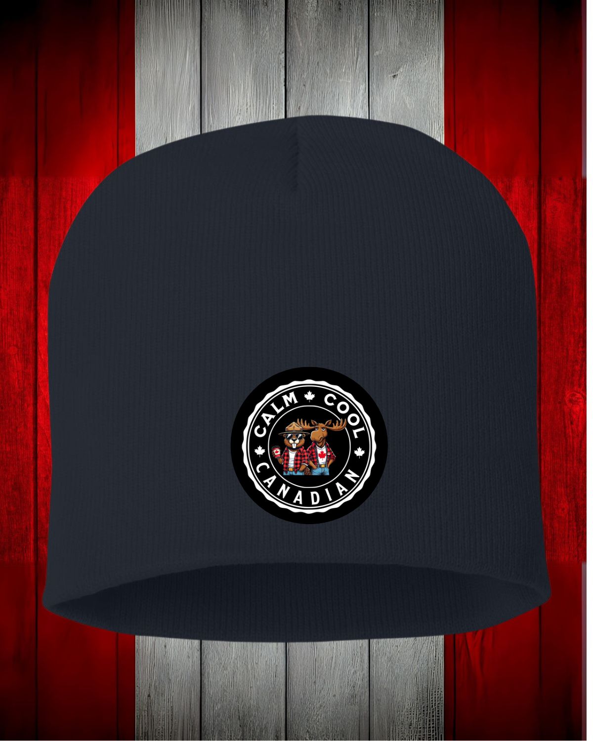 Calm Cool Canadian Moose & Beaver Toque