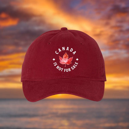 Canada is not for sale circle design Hat