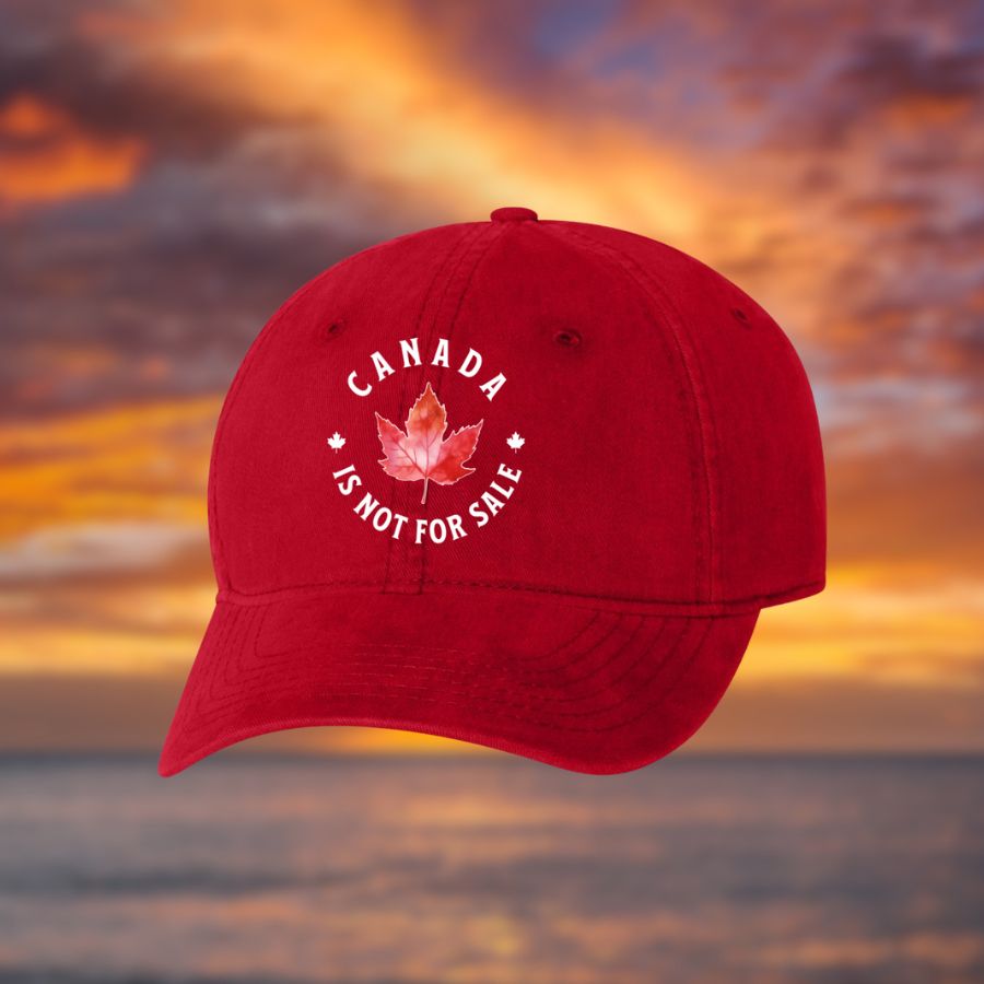 Canada is not for sale circle design Hat