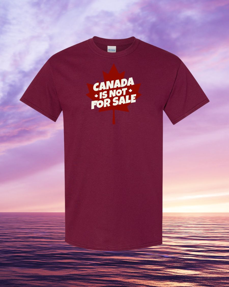 Canada is not for sale leaf background design Tee