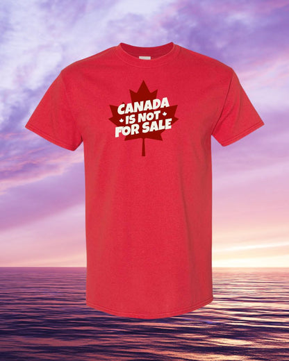 Canada is not for sale leaf background design Tee