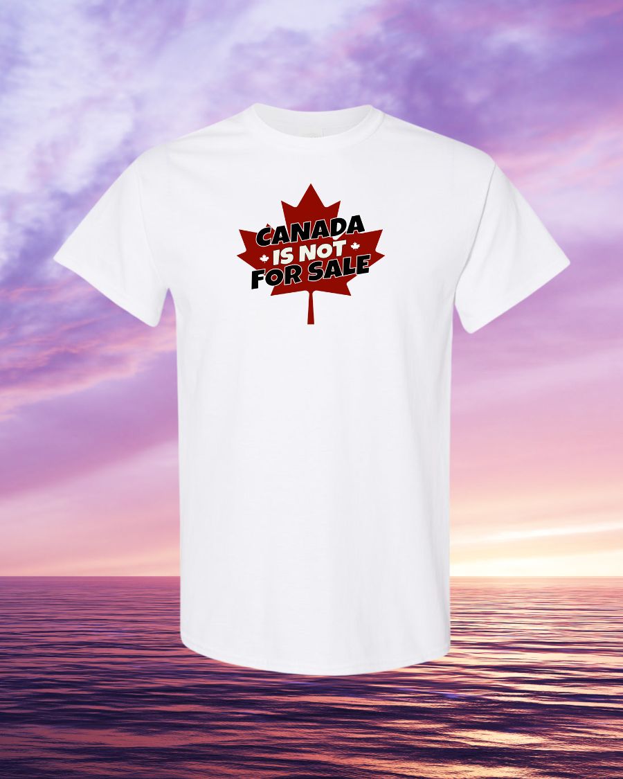 Canada is not for sale leaf background design Tee