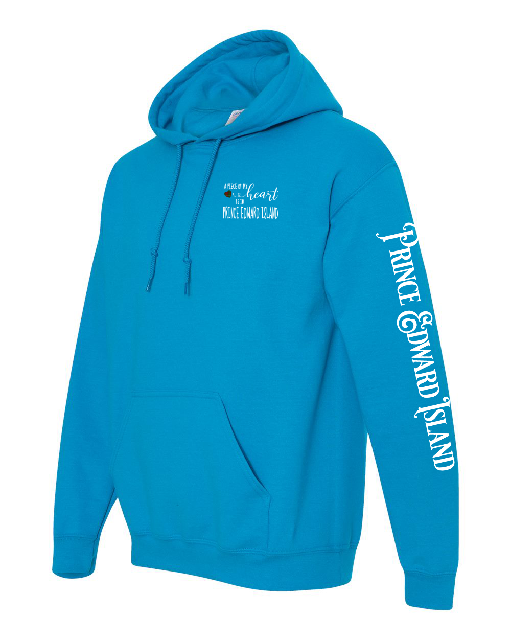 A piece of my Heart PEI Tartan Left Chest and Sleeve Pullover Hoodie - Unisex