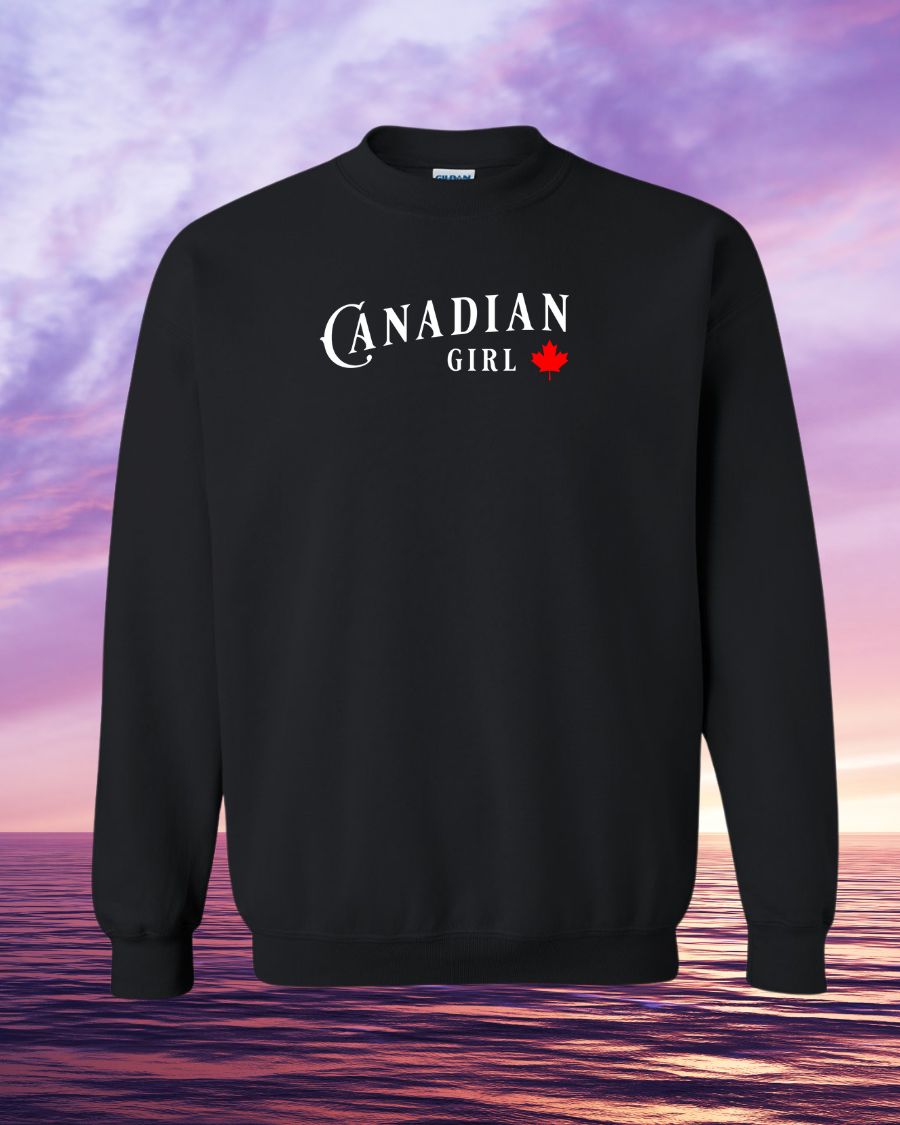 Canadian Girl Crewneck Sweatshirt unisex