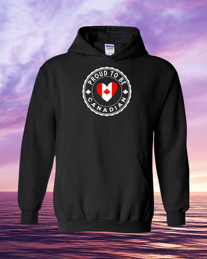 Proud to be Canadian heart hoodies