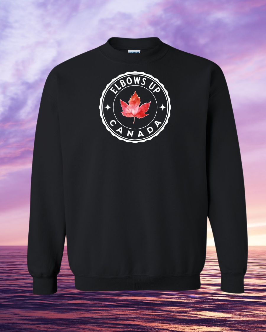 Elbows Up Leaf Crewneck Sweatshirt unisex