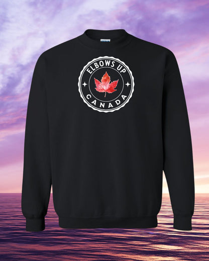 Elbows Up Leaf Crewneck Sweatshirt unisex