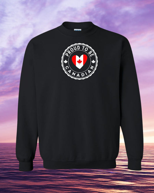 Proud to be Canadian Heart Crewneck Sweatshirt