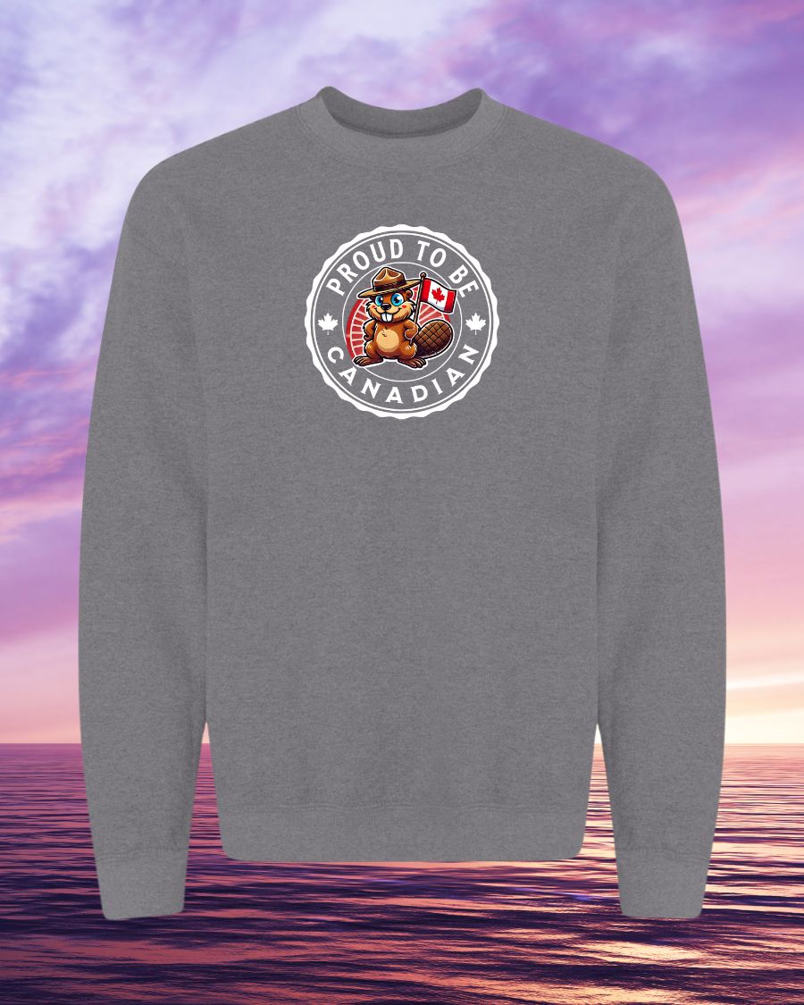 Proud to be Canadian Beaver Crewneck Sweatshirt