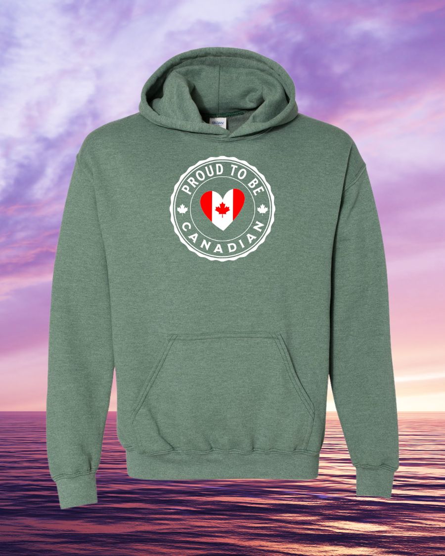 Proud to be Canadian heart hoodies