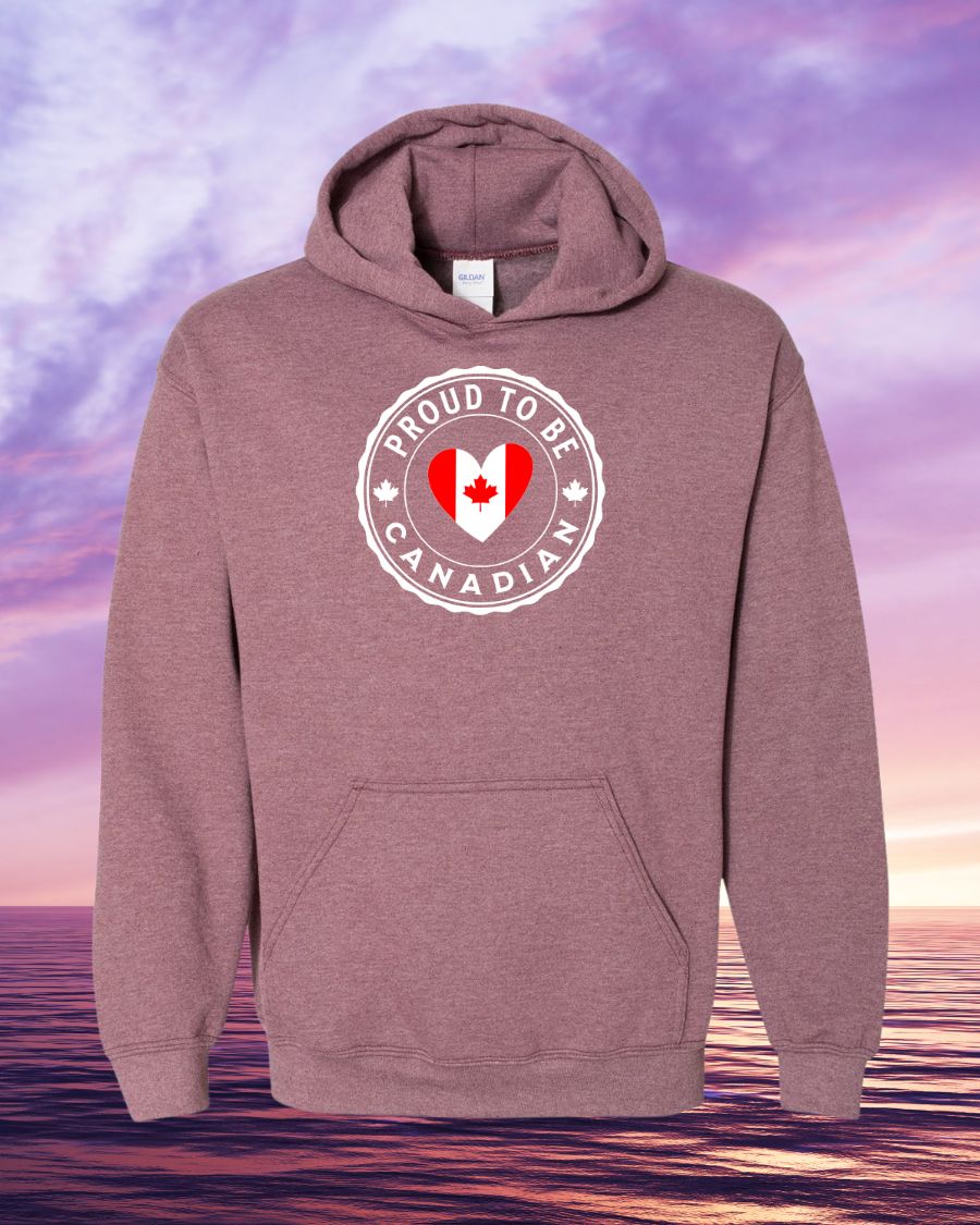 Proud to be Canadian heart hoodies