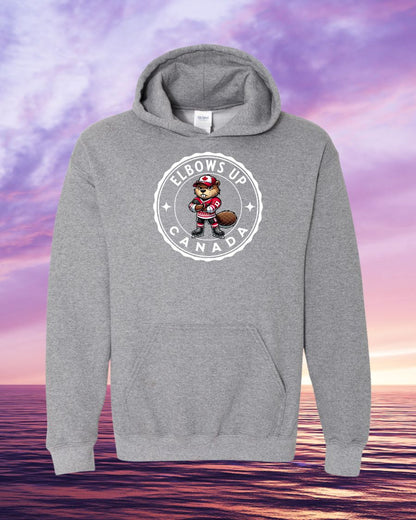 Elbows Up Hockey Beaver hoodie