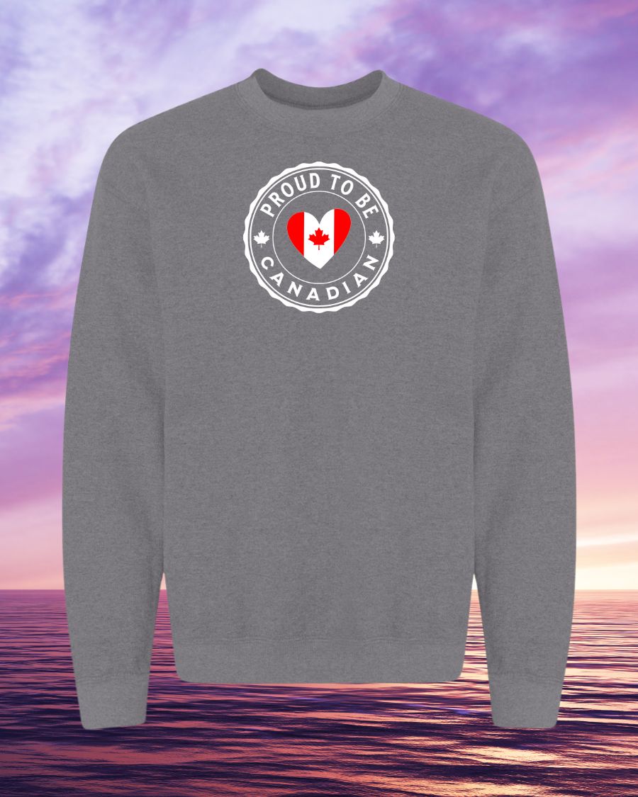 Proud to be Canadian Heart Crewneck Sweatshirt