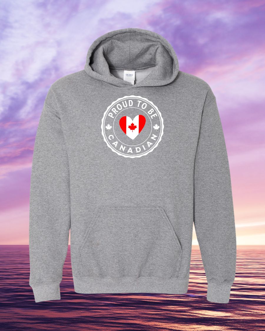 Proud to be Canadian heart hoodies