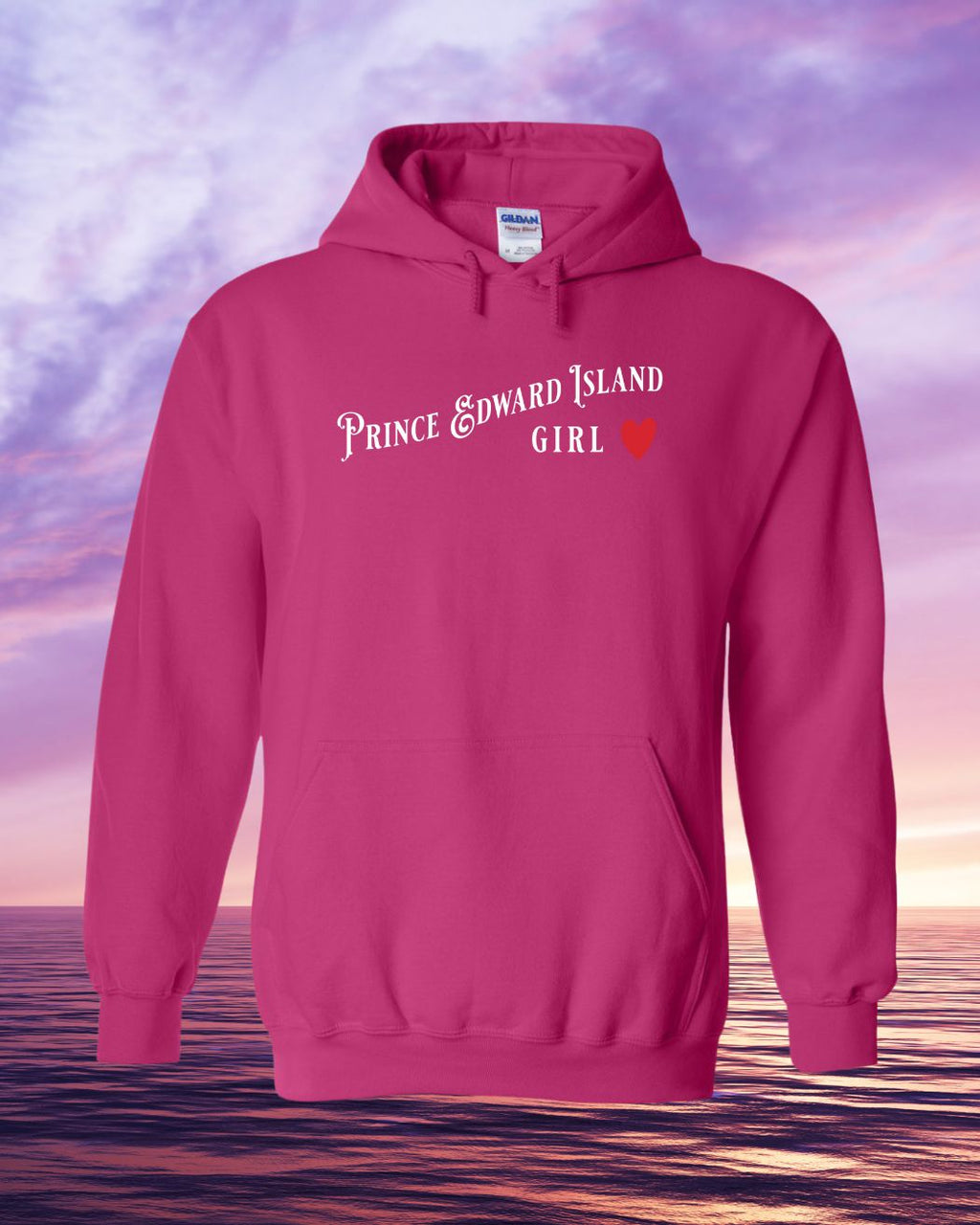 PEI Girl Red Heart Pullover Hoodie - Unisex