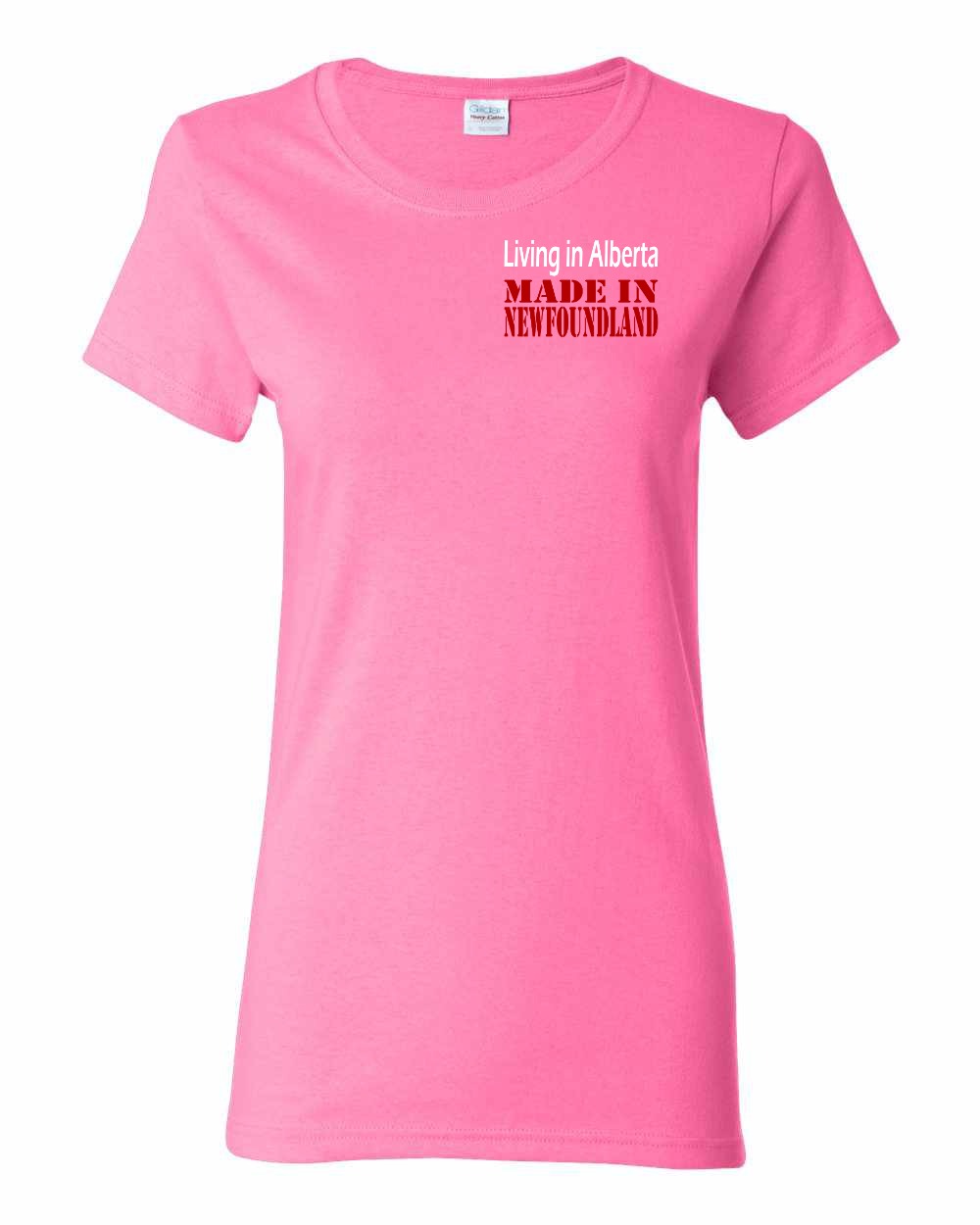 Living Alberta Made in NFLD Left Chest and Back Women's Tee