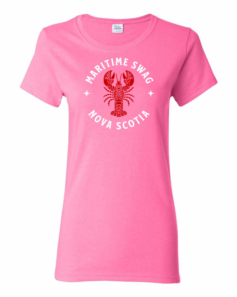 Maritime Swag Nova Scotia Mandala Red Lobster Full womens-tee
