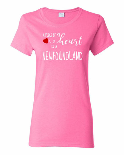 A piece of My heart in Newfoundland (Red Heart) Full Women's Tee