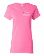 A piece of My heart in NFLD (Red Heart) Left Chest Women's Tee