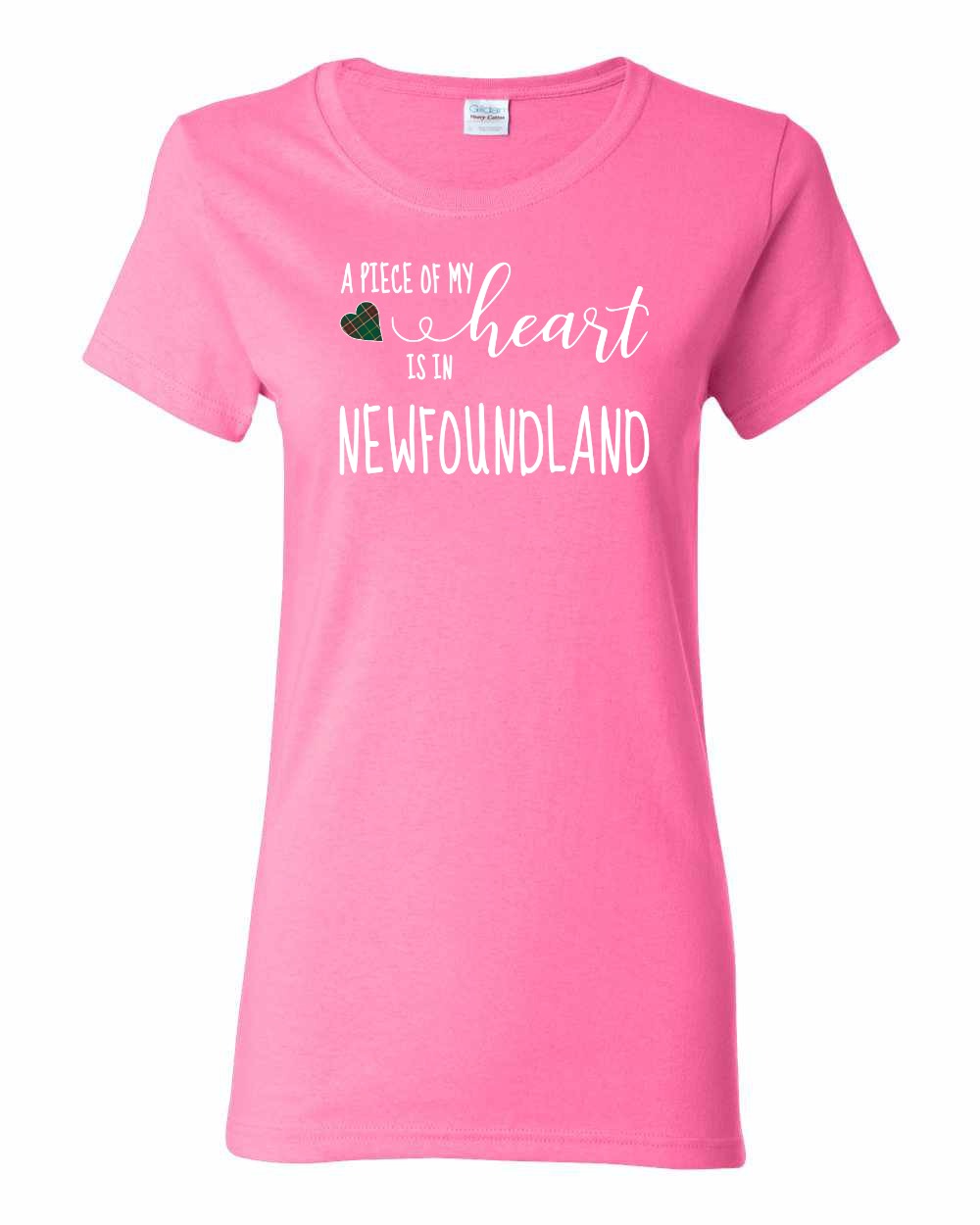 A piece of My heart in NFLD Tartan Heart Women's Tee