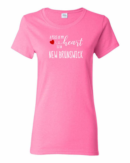 A piece of My heart in New Brunswick (Red Heart) Full Women's Tee