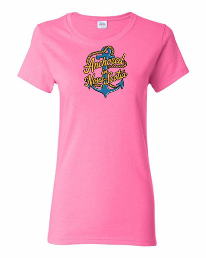 Anchored in Nova Scotia (New Design) Full womens-tee