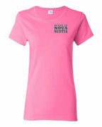 Made In NS ( Tartan Lettering) Left Chest Women's Tee