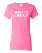 Made In NFLD ( White Lettering) Women's Tee