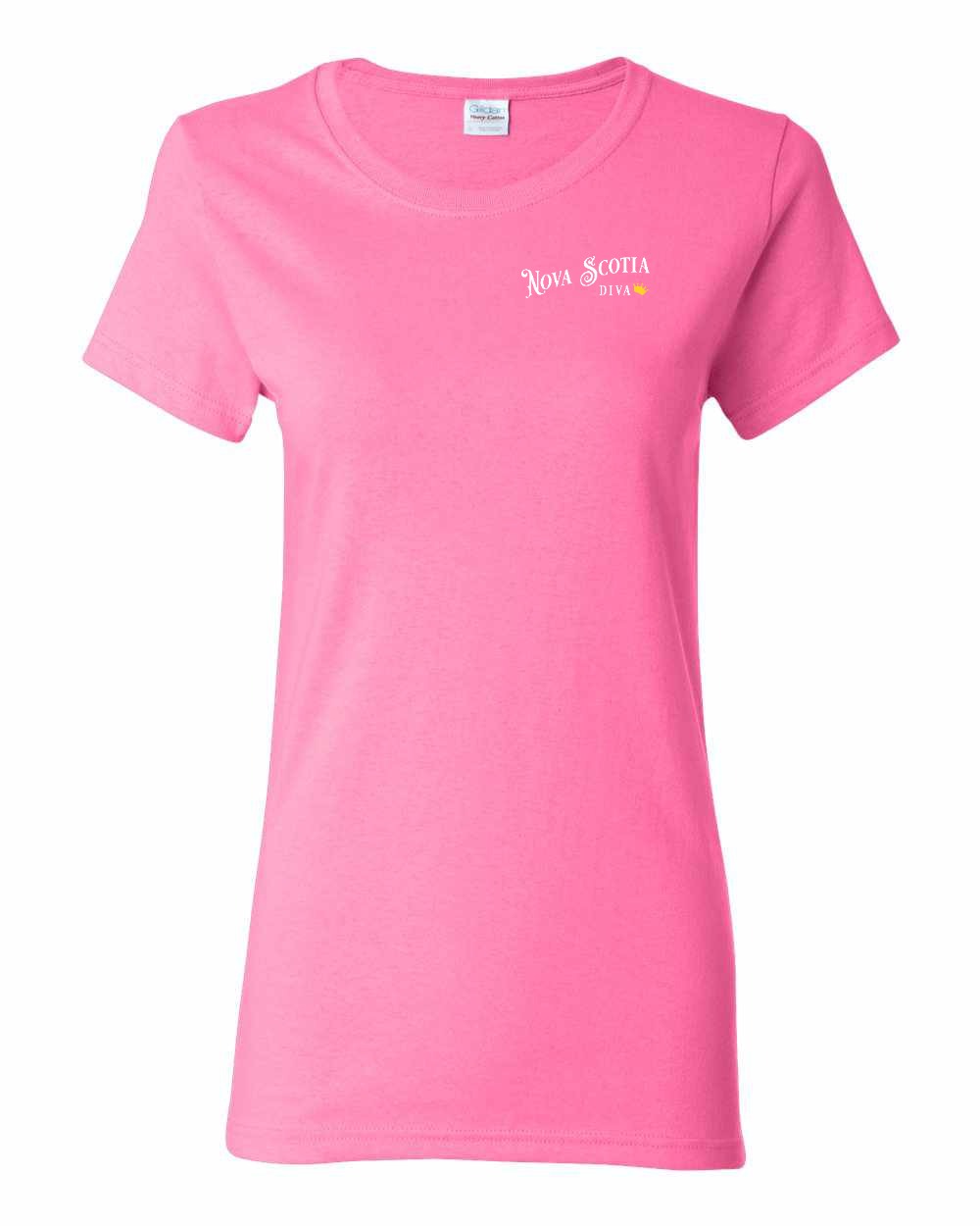 Nova Scotia Diva Left Chest and Back womens-tee