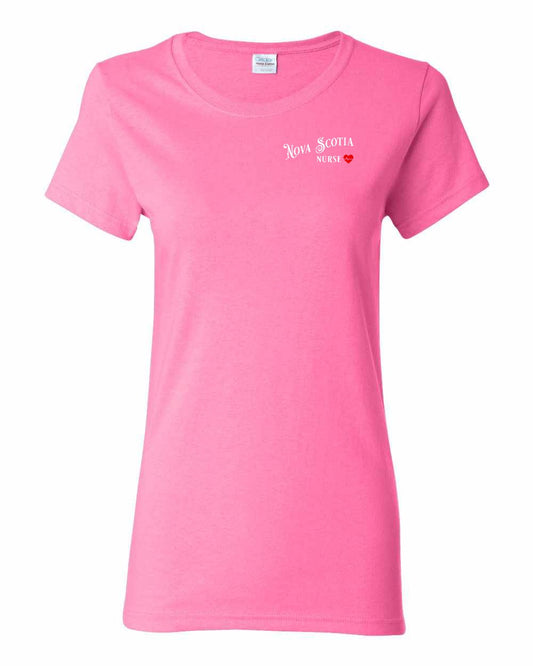 Nova Scotia Nurse Left Chest and Back womens-tee