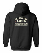 PEI Saltwater Raised Sign Left Chest and Back Pullover Hoodie - Unisex