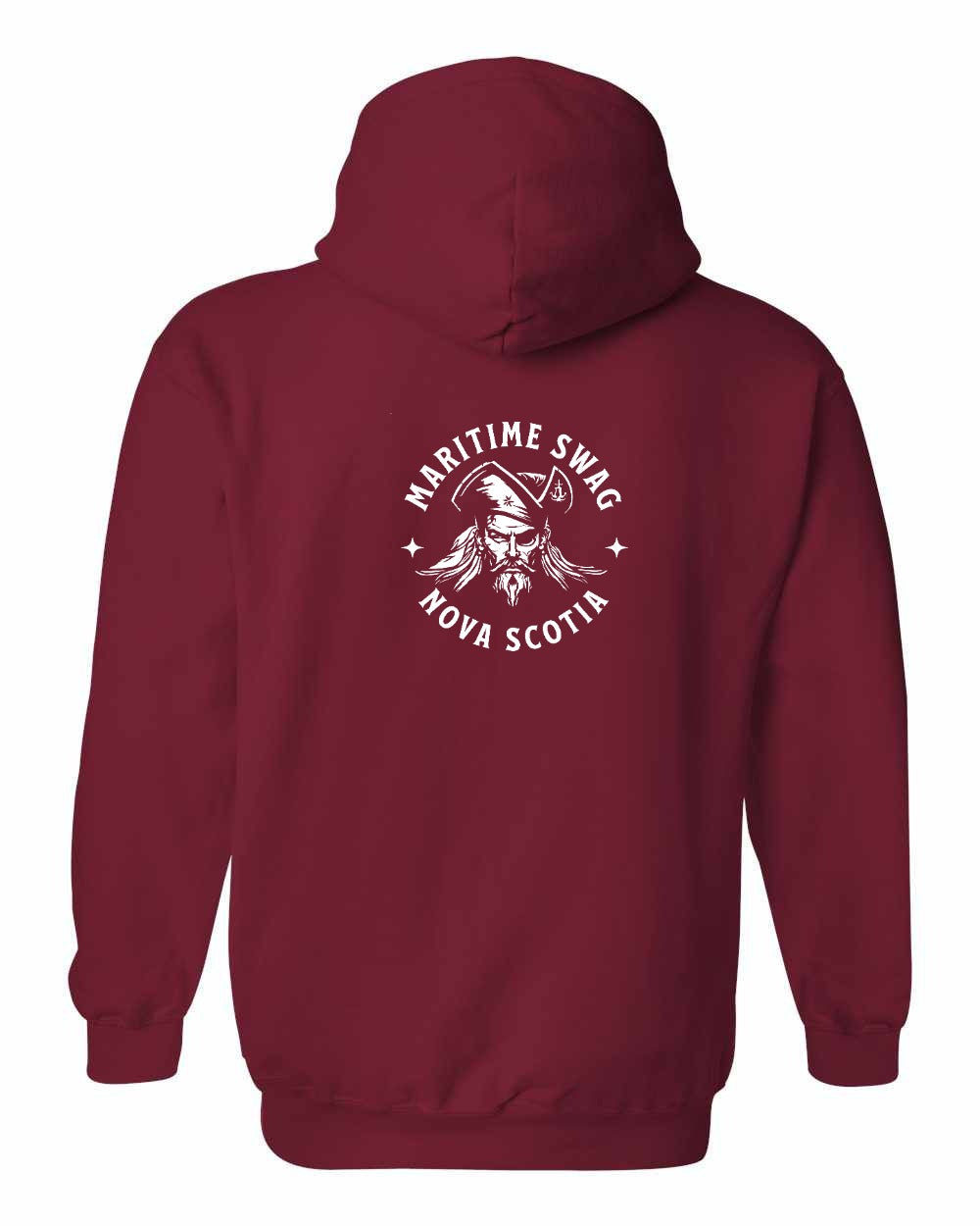 Maritime Swag NS Pirate Pullover Hoodie Left Chest and Back - Unisex
