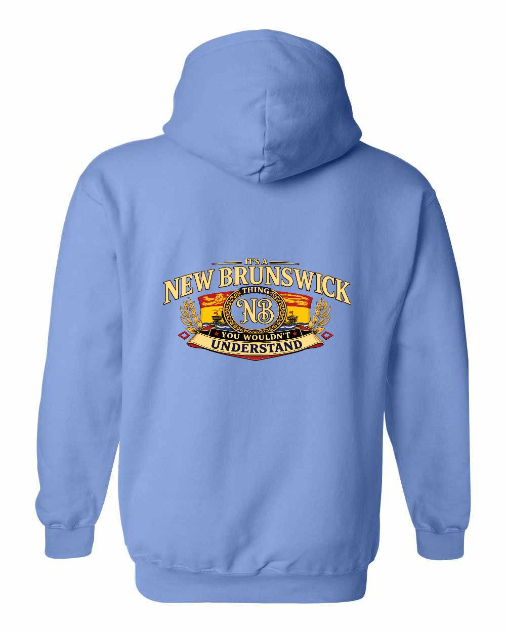 Nb Understand Left Chest and Back Pullover Hoodie in Carolina Blue - back