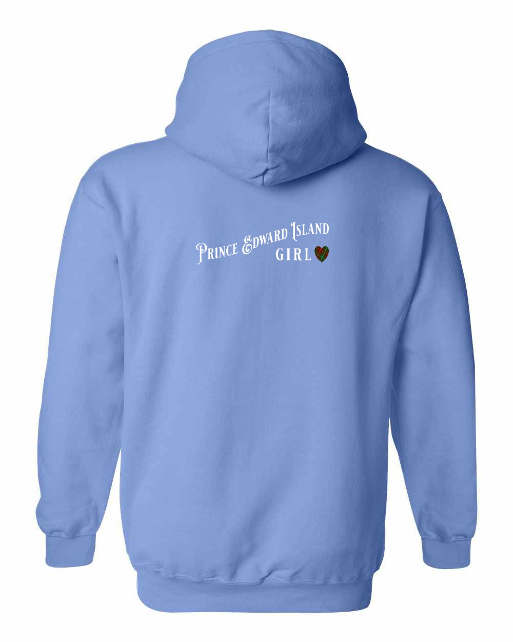 PEI Girl tartan heart Left Chest and Back Pullover Hoodie - Unisex