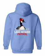 Lake Patrol Left Chest and Back Pullover Hoodie in Carolina Blue - back